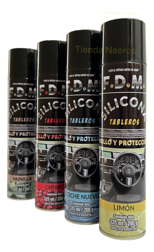 Silicona Fdm Perfumadas Caja X48 Aerosol Multiuso Interior