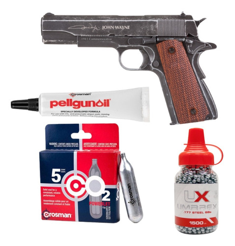 John Wayne 1911 Blowback Co2 12g 1500 Bbs 4.5mm Xchws P