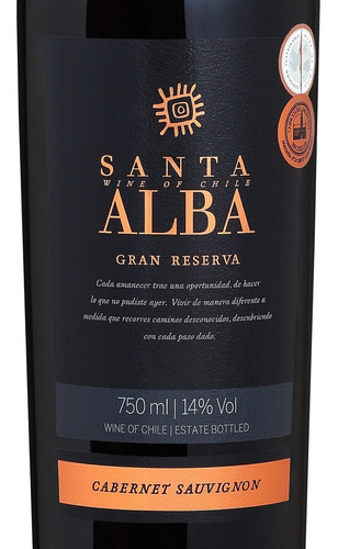 Vinho Chileno Santa Alba Gran Reserva Cabernet S Tinto 750ml