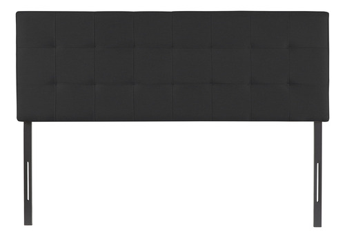 Cabecero Tapizado Capitoné Matrimonial Gris Oscuro Ajustable