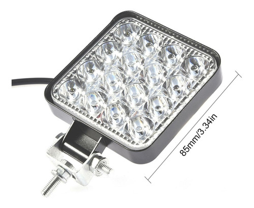 Faro Led Cuadrado Blanco 4 Pulgadas 16 Led 48w 