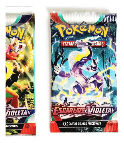 Box 18 Boosters Cards Cartas Pokémon Coleção Especial Escarlate e