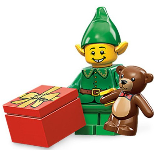 Minifigura De Elfo Navideño De La Serie 11 De Lego Minifigur