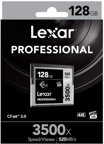 Lexar Professional 3500x Cfast 2.0 128gb Cartão Memória 4k