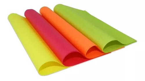 PAPEL CHINA FLUORESCENTE COLORES VARIOS