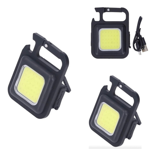 Linterna Cob Super Brillante, 3 Modos De Luz Recargable 3pzs