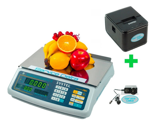 Imagen 1 de 10 de Balanza Systel Clipse 31 Kg Impresor Eco Service Delta