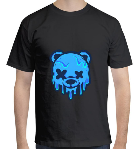 Playera Diseño De Oso Puch Azul - Moda