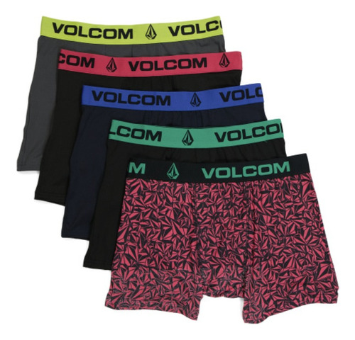 Boxer Volcom Hombre 5 Pack Stretch Soft 100% Original