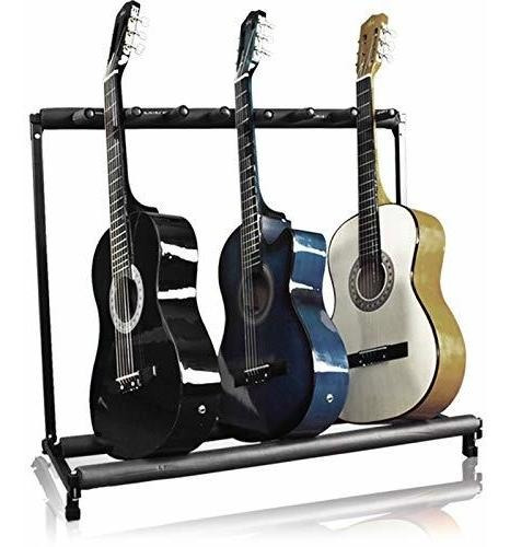 Soporte Multi-guitarra Plegable Para 7 Instrumentos - Negro