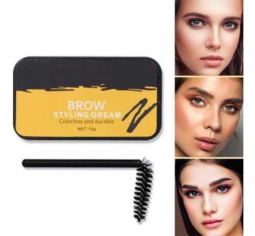 Imagen 3 de 3 de Cera Modeladora Cejas Con Cepillo Waterproof Larga Duración