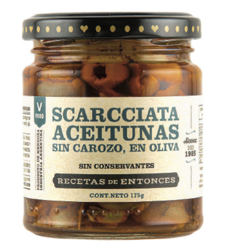 1 Frasco Aceituna S/carozo Aceite De Oliva Scarcciata Exquis