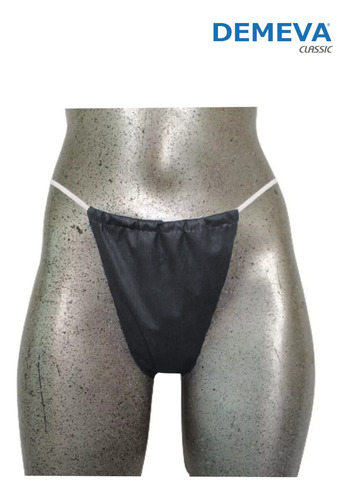 Tanga Desechable Para Spa Con Elástico Demeva 10 Pz Fragancia Negro