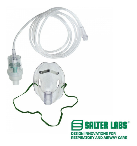 Imagen 2 de 6 de Mascarilla Nebulización Adulto Micronebulizador Salter Labs