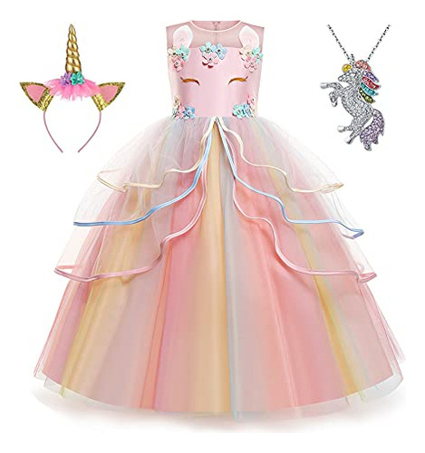 Yipkorra Unicornio Vestido Para Niñas Unicornio Traje Sy448