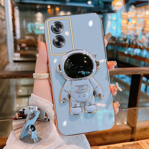 Funda Para Oppo A79 5g Reno 11f Chapado Astronauta Anillo