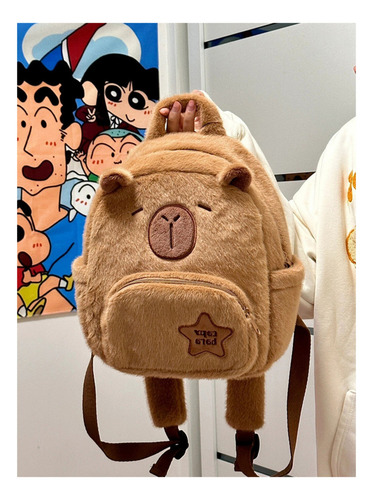 Mochila De Felpa Con Forma De Capibara, Bonita Bolsa De