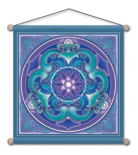 15  X 15  Nouveau Lotus Mandala Meditation Banner