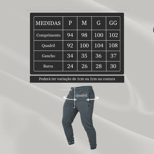 Kit 3 Calças Moletom Masculinas Algodão Premium Lazer Treino