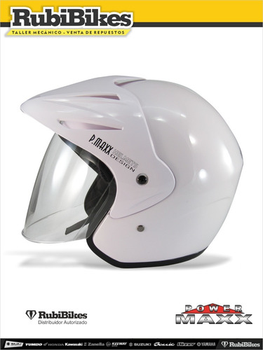 Casco Abierto Negro Con Visor Power Maxx