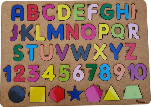Brinquedo Pedagogico Educativo Kit Alfabeto, Números, Formas