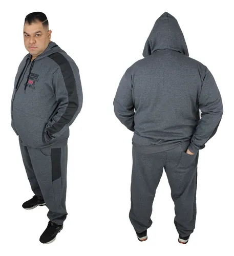 Conjunto moletom masculino plus size cheap