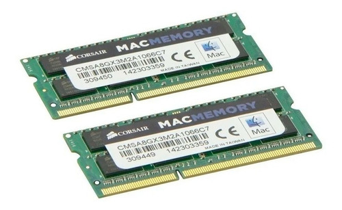 Imagen 2 de 3 de Memoria Ram Corsair Ddr3 4gb Pc3-8500 1066mhz Sodimm Laptop