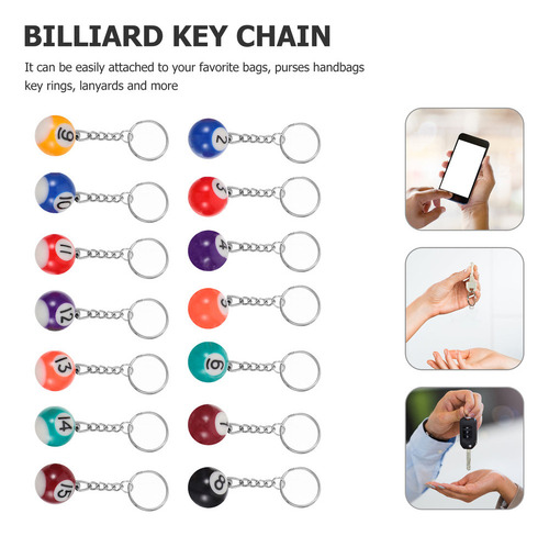 Li Chaveiros Em Formato De Bola De Bilhar, Número 16