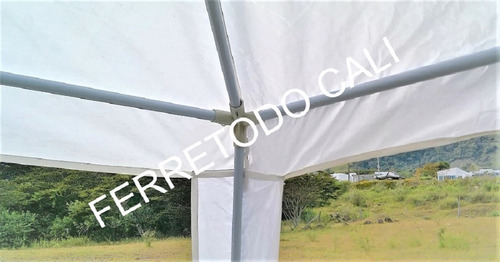 Toldo Carpa Blanca Desarmable Tubería De Hierro Base 3x2 Mts