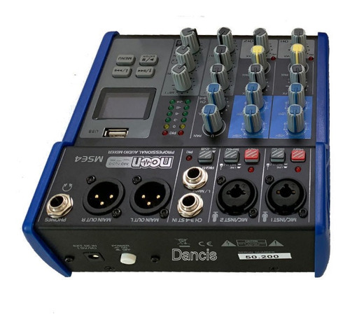 Imagen 3 de 8 de Consola Mixer 4 Canales Usb Bluetooth Efectos Ent/ Mic Y Lin
