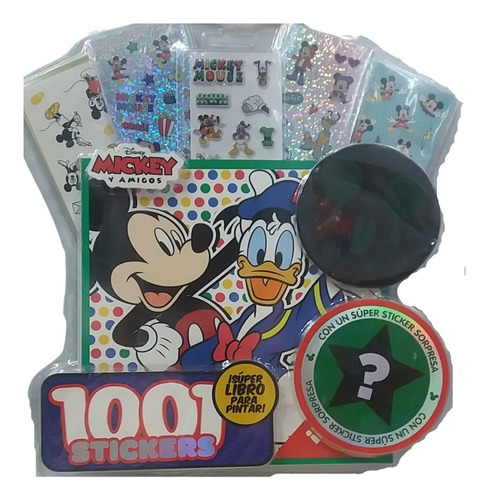1001 Stickers Libro Para Pintar Disney Mickey Y Amigos