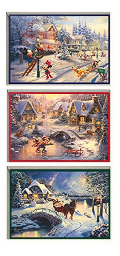 Hallmark Thomas Kinkade Tarjetas De Navidad En Caja, Diseño