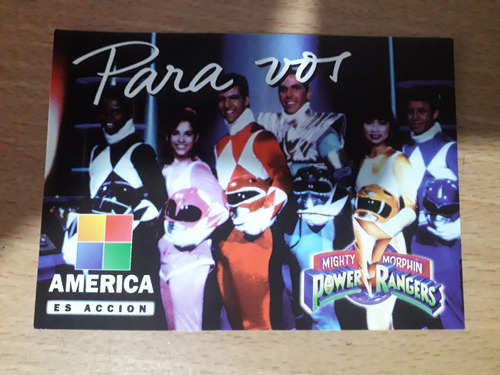 Postal Power Rangers Canal 2 América Es Acción Tv