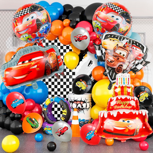 InBoxxarty 21pcs Globos para Decorar Fiestas de Cumpleaños de Cars