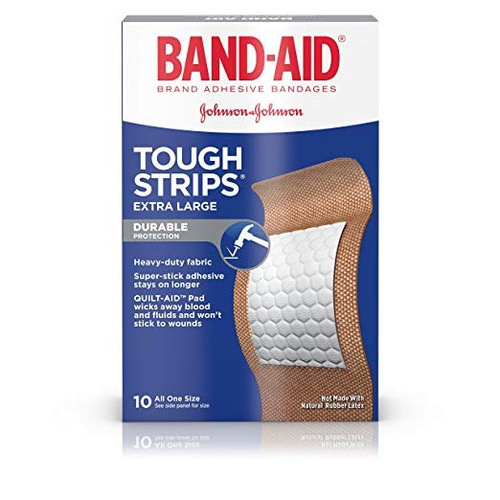 Band-aid Tough-strips Vendajes, Extra Grande 10 Ea (pack De 