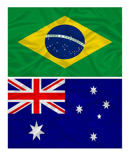 Bandera de Australia y Brasil, 145 cm x 90 cm, Copa Mundial
