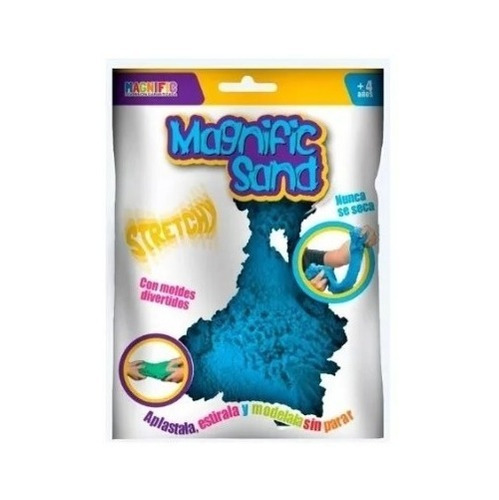 Magnific Sand Arena Kinetica 450g Con Moldes En Bolsa Azul