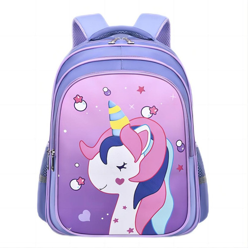 Bonito Bolso Escolar Para Niña Unicornio.