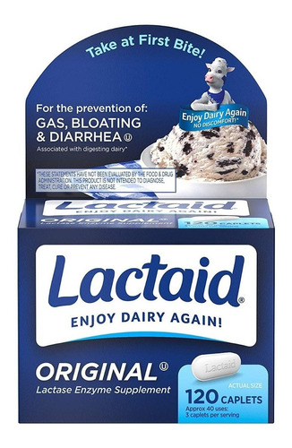 Lactaid Original Strength Lactase Enzyme - 120 Caps