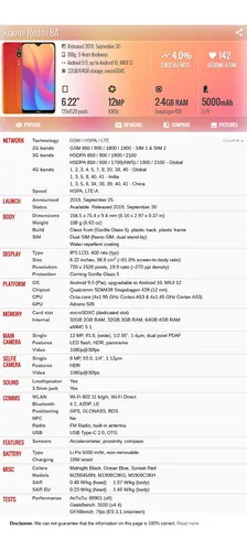 Xiaomi Redmi 8a M1908c3ke 3gb 32gb Dual Sim Duos