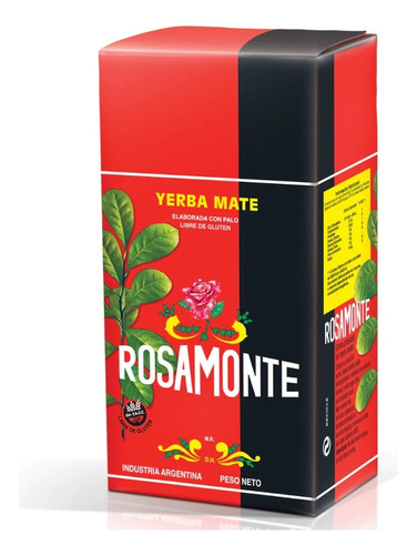 Yerba Mate Rosamonte 500g Con Palo Libre Gluten Caja X10