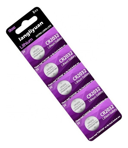 5 Pilas Jangli Cr2032 Tipo Boton