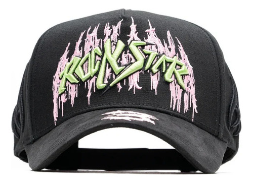 Gorra Barbas Hats Rockstar 3 Original Ajustable Negro Único