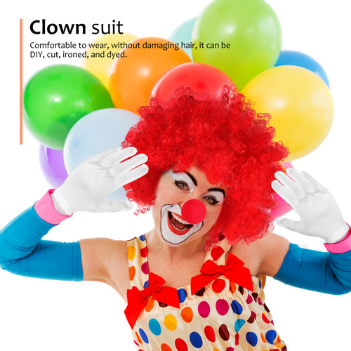Peluca Afro Pride Wig, Peluca De Payaso Rojo Arcoíris, 2 Uni