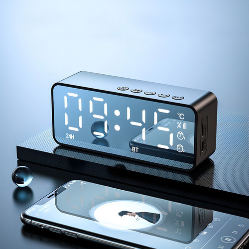 Reloj Despertador Digital Genérica Bocina Bluetooth/reloj