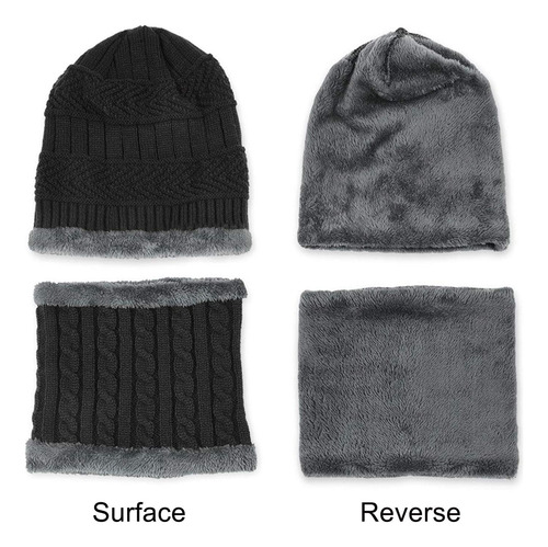 Conjunto De Guantes Gorro Y Bufanda Polar Para Invierno Color Talle