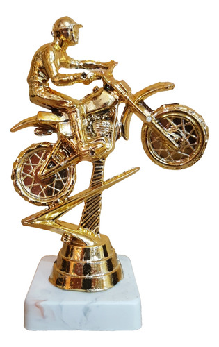 Set X4 Trofeo Plástico Moto Motocross Base Baja - Souvenir