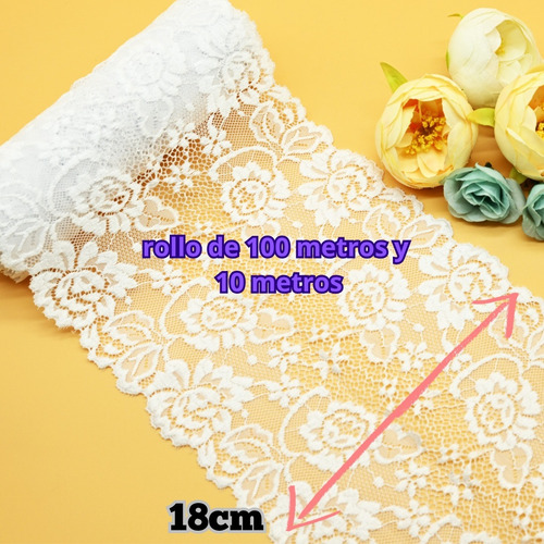 10 Metros De Encaje Alta Calidad Varios Colores. 18cm .7004 Nude