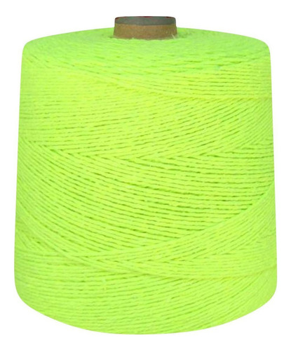 Barbante 8 Fios 1 Kg Eco Brasil Linha Crochê Tricõ Coloridas Cor Verde Limão Neon