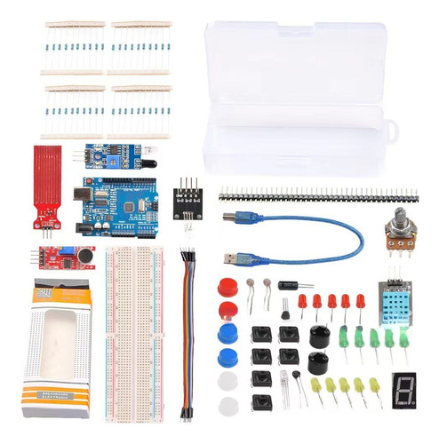 Kit  Arduino Uno En Caja 84 Componentes Mas Completo Armar